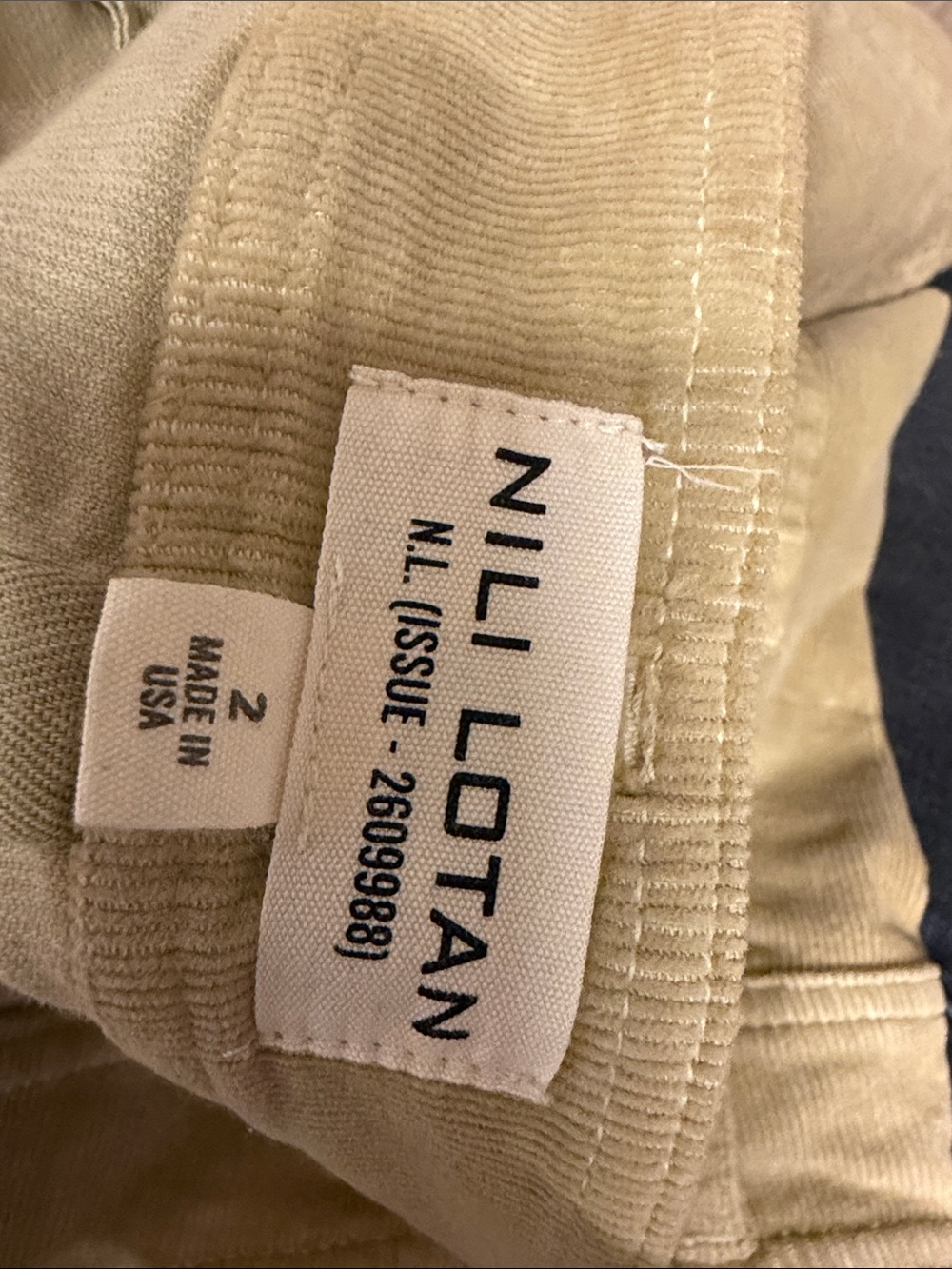 Nili Lotan Megan Corduroy Pant Cotton